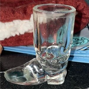 Vintage Glass Cowboy Boot Toothpick Holder - L On Bottom Exterior